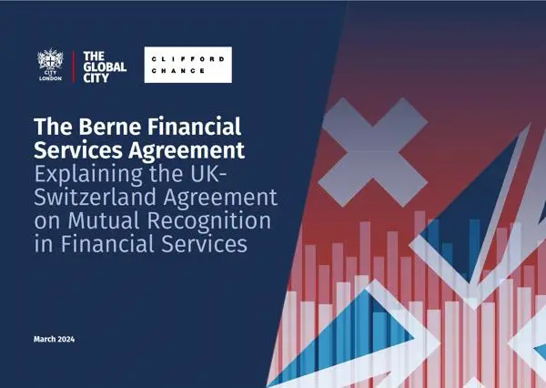 Report cover of "The Berne Financial Services Agreement"