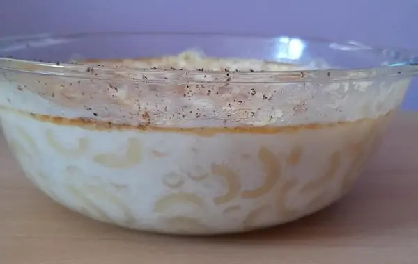 Bowl of Maccaroni Pudding