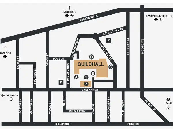 Guildhall complex map